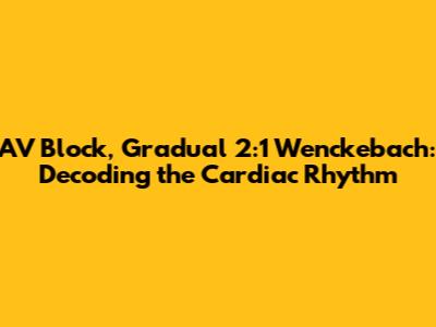 AV Block, Gradual 2:1 Wenckebach: Decoding the Cardiac Rhythm