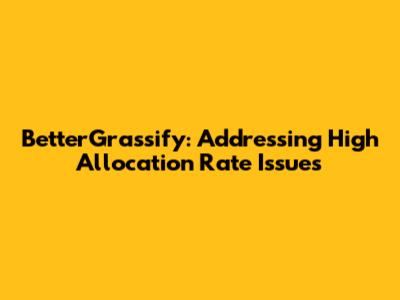 BetterGrassify: Addressing High Allocation Rate Issues