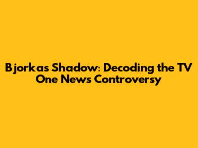 Bjorka's Shadow: Decoding the TV One News Controversy