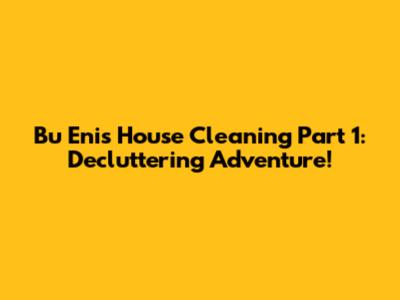 Bu Eni's House Cleaning Part 1: Decluttering Adventure!