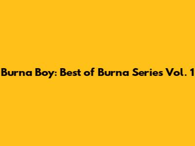 Burna Boy: Best of Burna Series Vol. 1