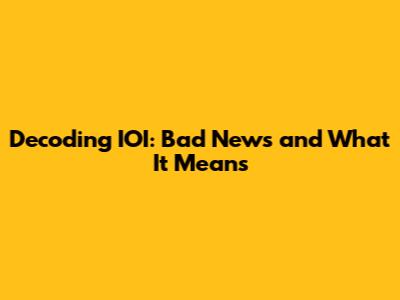 Decoding IOI: Bad News and What It Means