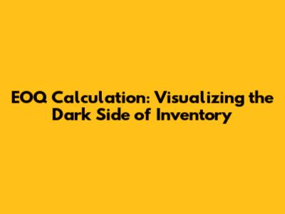 EOQ Calculation: Visualizing the Dark Side of Inventory