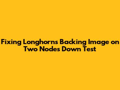 Fixing Longhorn's 'Backing Image on Two Nodes Down' Test