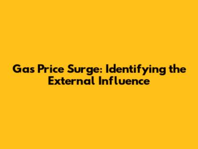 Gas Price Surge: Identifying the External Influence