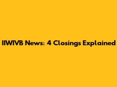IIWIVB News: 4 Closings Explained