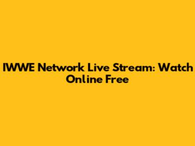 IWWE Network Live Stream: Watch Online Free
