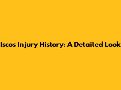 Isco's Injury History: A Detailed Look