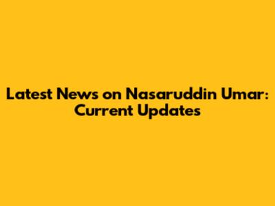 Latest News on Nasaruddin Umar: Current Updates