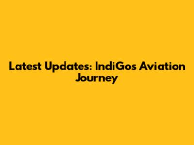 Latest Updates: IndiGo's Aviation Journey