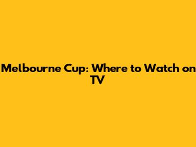 Melbourne Cup: Where to Watch on TV