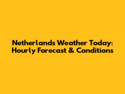 Netherlands Weather Today: Hourly Forecast & Conditions