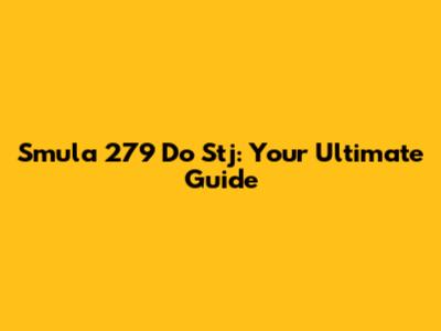 Smula 279 Do Stj: Your Ultimate Guide