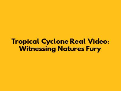 Tropical Cyclone Real Video: Witnessing Nature's Fury