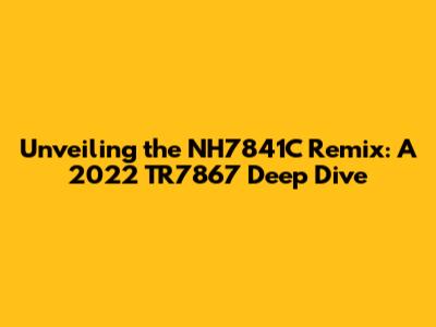 Unveiling the NH7841C Remix: A 2022 TR7867 Deep Dive