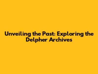 Unveiling the Past: Exploring the Delpher Archives